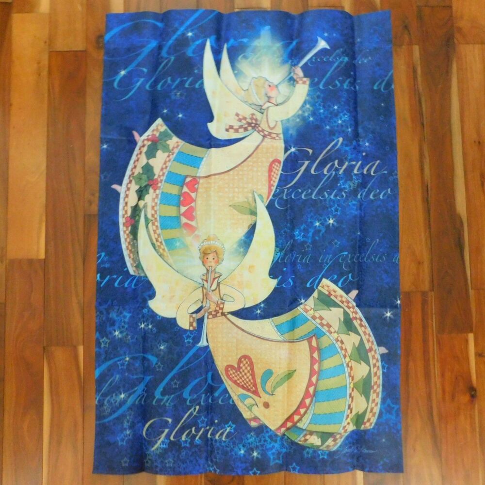 Evergreen Angel Christmas Flag Yard Banner 43x29 Double Sided Janet Stever NEW